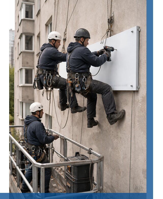 Монтаж табличек и указателей в Киселёвске от 3598 р. | ВЫСОТНИК-Кис