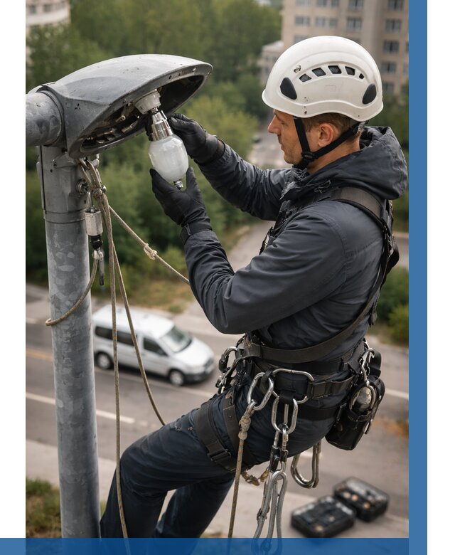 Замена ламп на высоте в Киселёвске от 2570 р. | ВЫСОТНИК-Кис