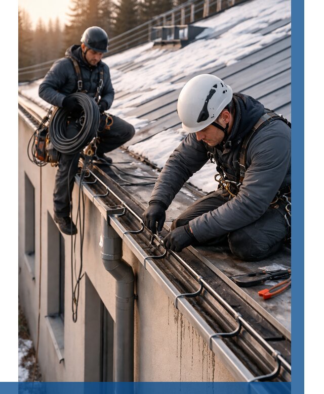 Монтаж греющего кабеля на кровле в Киселёвске от 463 р. | ВЫСОТНИК-Кис