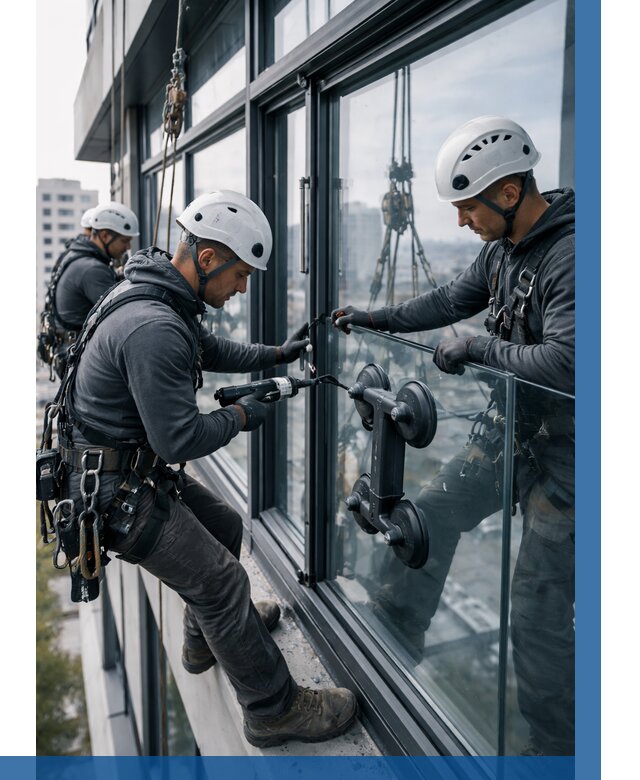 Витражное остекление зданий в Киселёвске от 3598 р. | ВЫСОТНИК-Кис