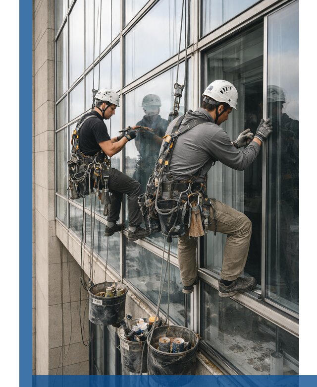 Ремонт витражных конструкций и фасадного остекления в Киселёвске