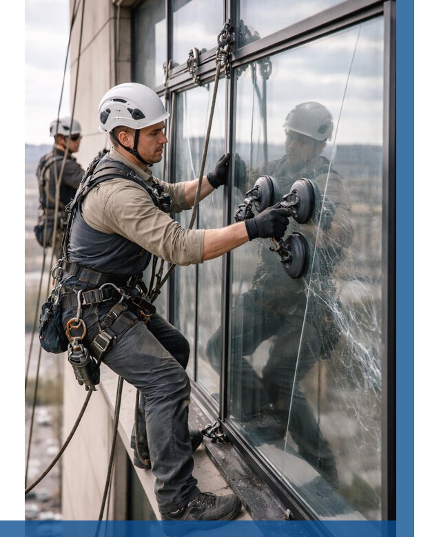 Замена стекла в витраже в Киселёвске под ключ от 8739 р. | ВЫСОТНИК-Кис