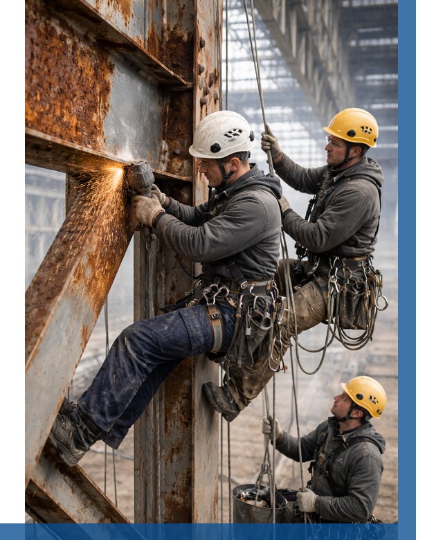 Зачистка металла от ржавчины в Киселёвске от 360 р. | ВЫСОТНИК-Кис