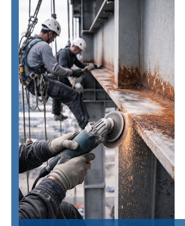 Зачистка металла от ржавчины и подготовка поверхностей в Киселёвске