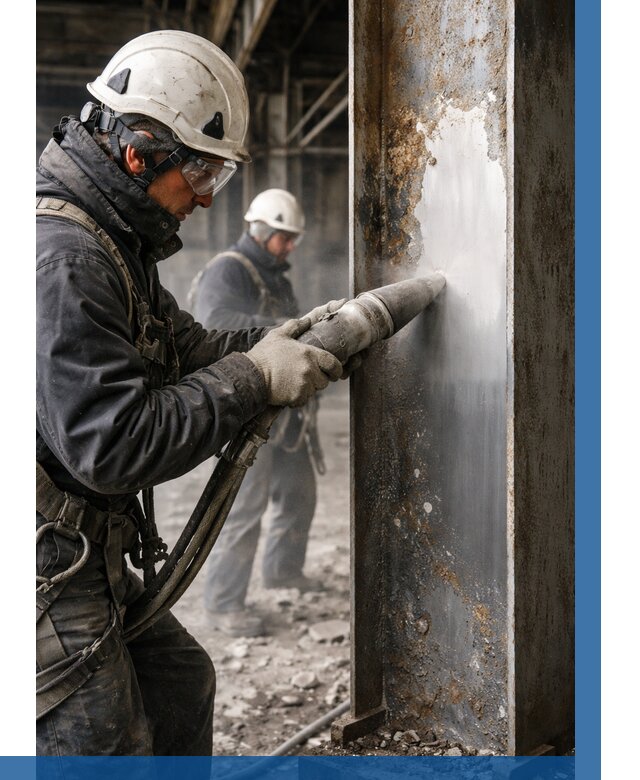 Удаление старой краски с металла в Киселёвске от 463 р. | ВЫСОТНИК-Кис