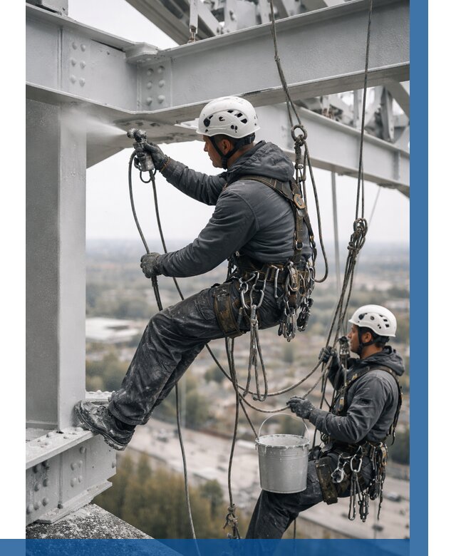 Покраска металлоконструкций на высоте в Киселёвске 360 р |ВЫСОТНИК-Кис