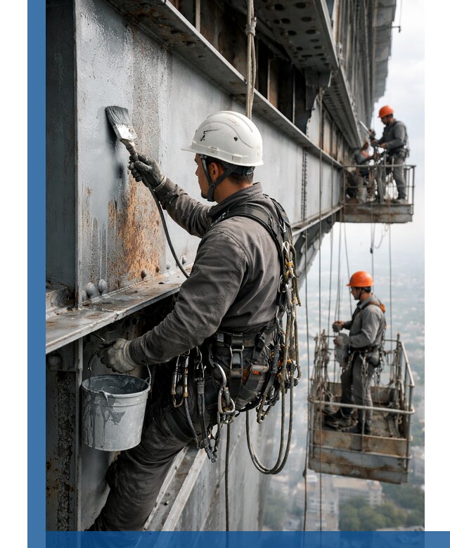 Покраска металлоконструкций на высоте в Киселёвске профессионально