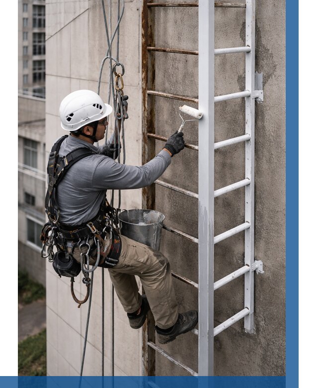 Покраска пожарных лестниц в Киселёвске от 4626 р. | ВЫСОТНИК-Кис
