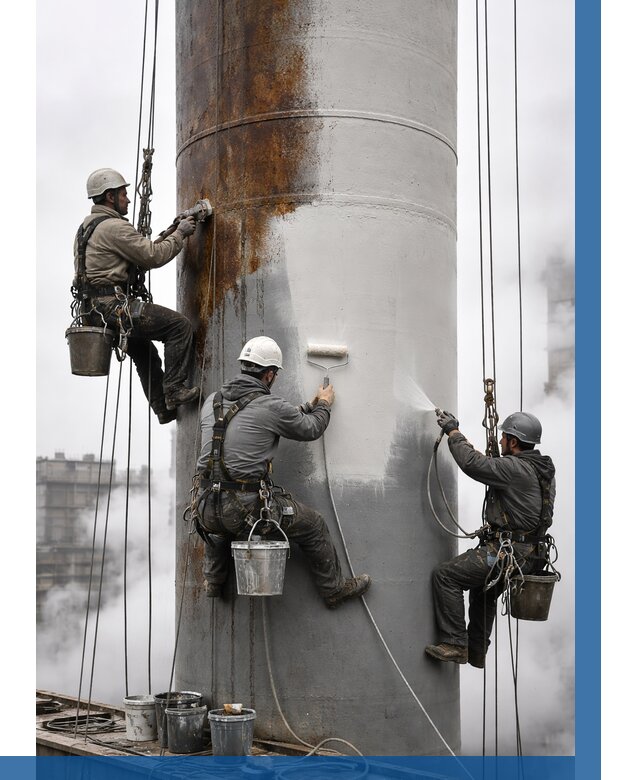 Покраска дымовых труб в Киселёвске от 8739 р. | ВЫСОТНИК-Кис