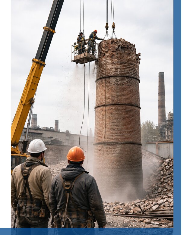 Демонтаж дымовой трубы в Киселёвске от 92529 р. | ВЫСОТНИК-Кис, смета