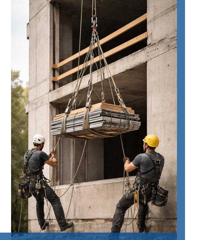 Подъем материала на этаж веревками в Киселёвске от 1542 р. | ВЫСОТНИК-Кис