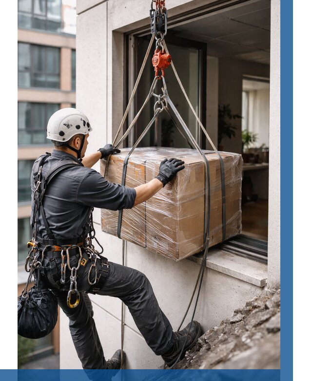 Подъем груза через окно в Киселёвске от 4626 р. | ВЫСОТНИК-Кис