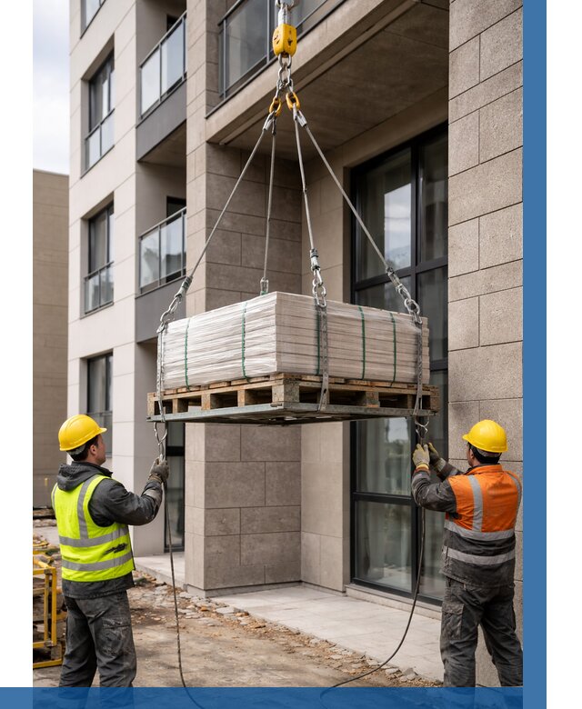 Подъем керамогранита на этаж в Киселёвске от 3598 р. | ВЫСОТНИК-Кис