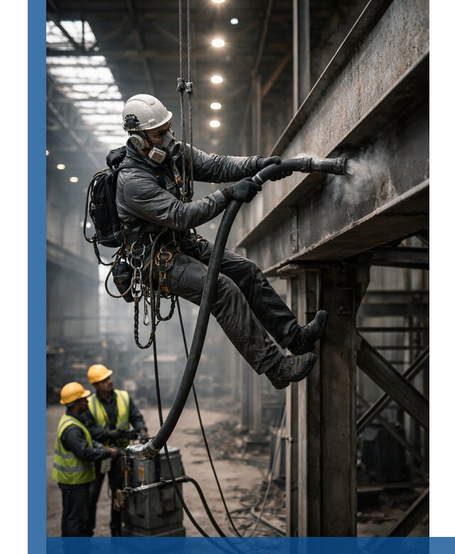 Обеспыливание конструкций в цехах промышленного производства в Киселёвске