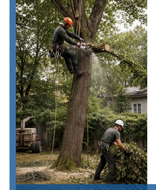 Кронирование деревьев в Киселёвске, безопасная высотная обрезка