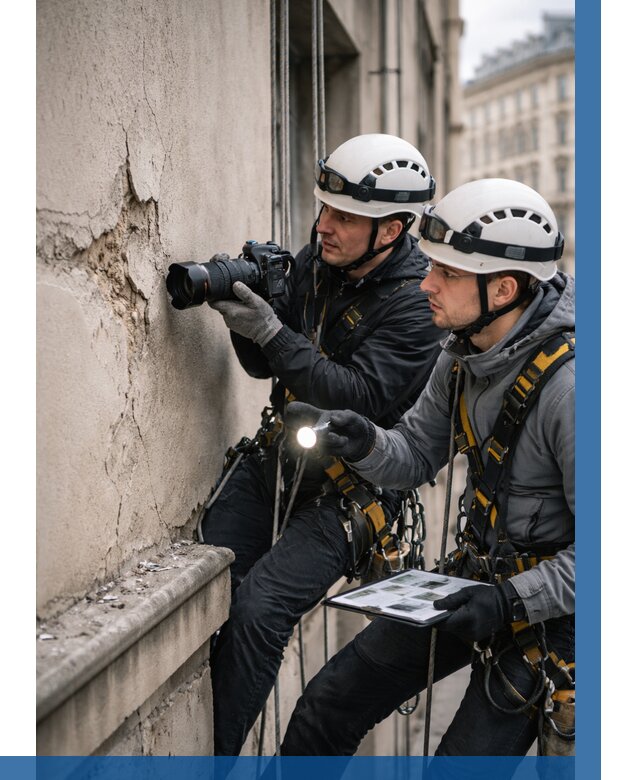 Фотофиксация дефектов фасада в Киселёвске от 4626 р. | ВЫСОТНИК-Кис