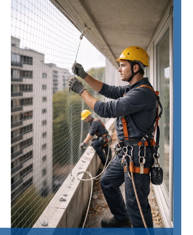 Монтаж сетки от птиц в Киселёвске от 4626 р. | ВЫСОТНИК-Кис