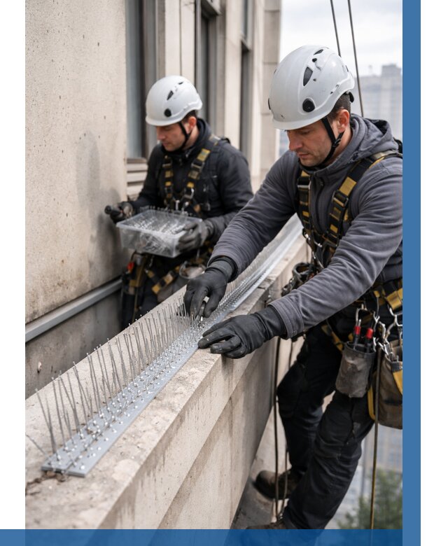 Установка шипов от птиц в Киселёвске от 874 р. | ВЫСОТНИК-Кис